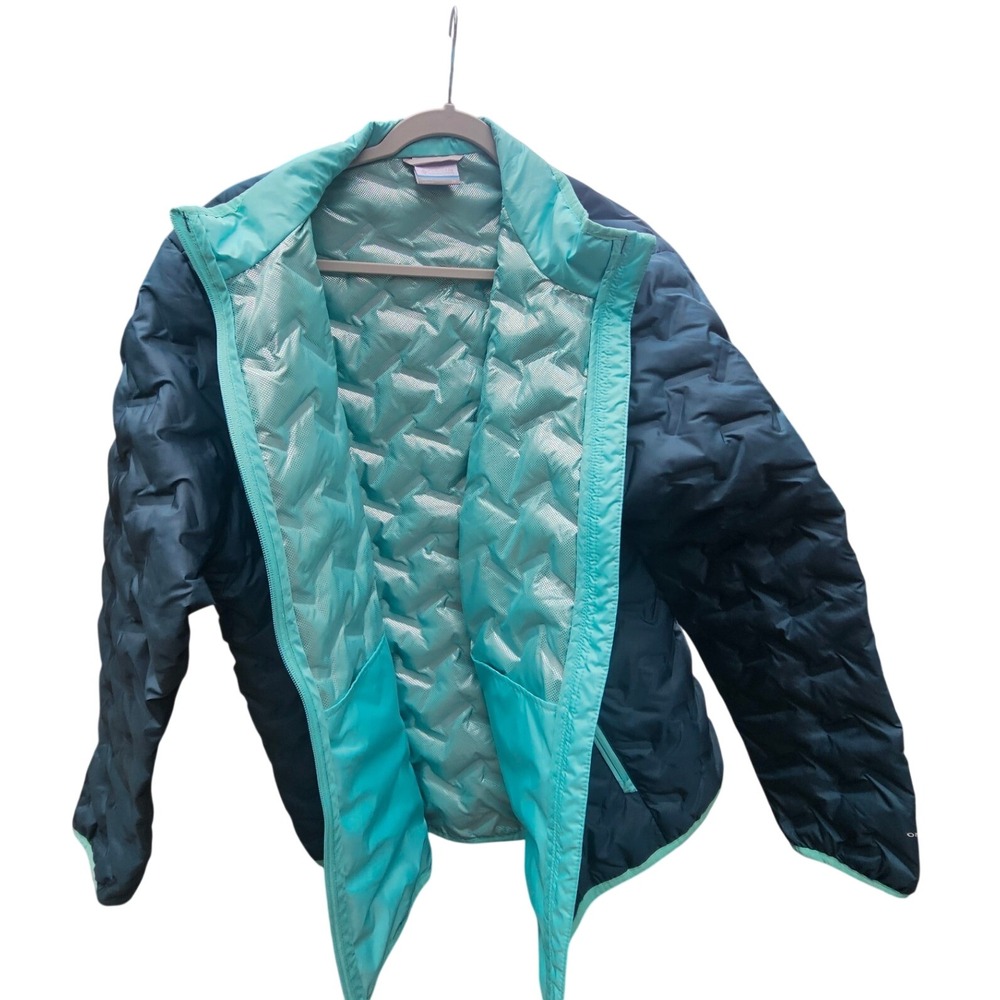 Columbia Delta Ridge 2X Teal 650 Down Omni-Heat PufferJacket Jewel Tone Gorpcore - Picture 2 of 12